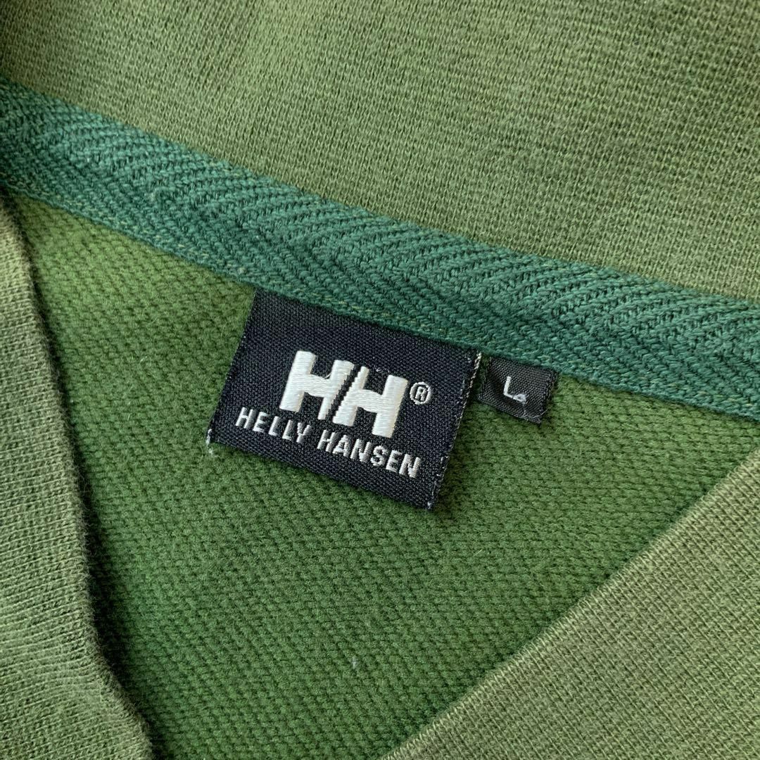 HELLY HANSEN(ヘリーハンセン)のHELLY HANSEN ヘリーハンセン デザイン スウェット カーキグリーン メンズのトップス(スウェット)の商品写真