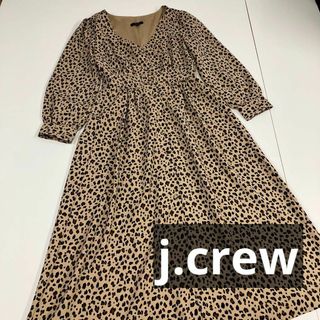 ジェイクルー(J.Crew)のj.crew ジェークルー　ワンピース　豹柄　アニマル柄　古着女子　ロング(ロングワンピース/マキシワンピース)