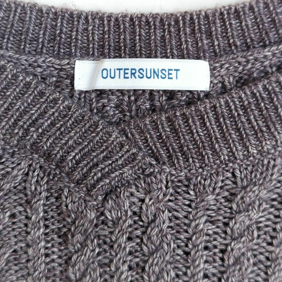 美品＊アウターサンセット OUTERSUNSET アシンメトリーケーブルニット レディースのトップス(ニット/セーター)の商品写真