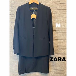 ザラ(ZARA)のザラ 上下セット スカート スーツ セットアップ ジャケット ブラック 礼服(スーツ)