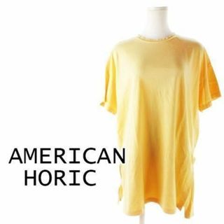 アメリカンホリック(AMERICAN HOLIC)のアメリカンホリック サイドスリットミドルT M 黄 230428CK11A(Tシャツ(半袖/袖なし))