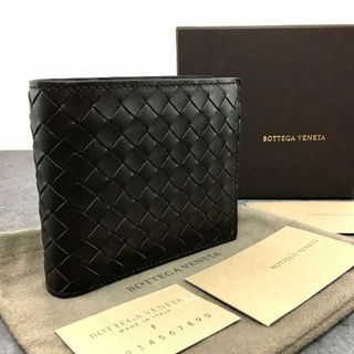 ボッテガヴェネタ(Bottega Veneta)の未使用品 BOTTEGAVENETA 二つ折り財布 こげ茶 456(折り財布)