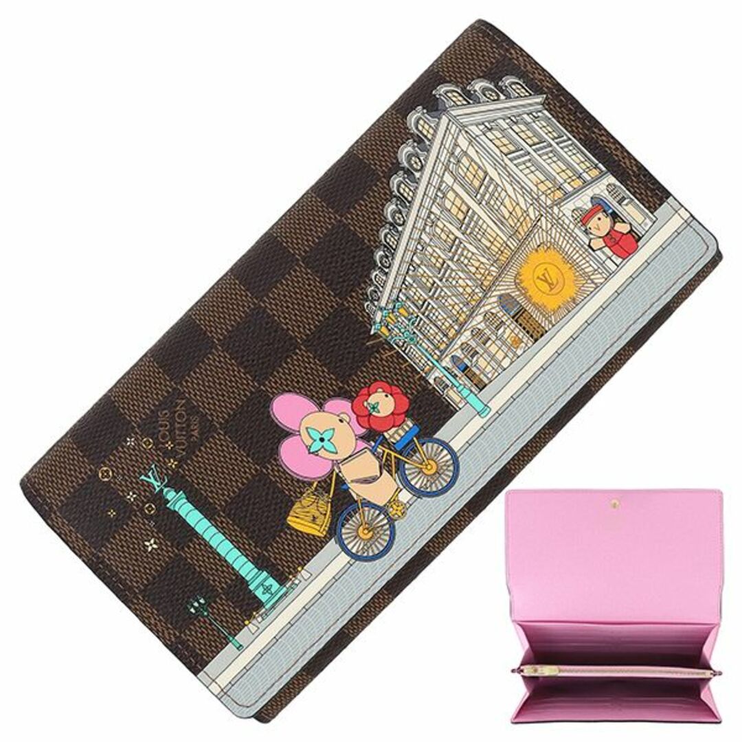 LOUIS VUITTON(ルイヴィトン)のルイヴィトン ポルトフォイユ サラ 二つ折り財布 フラップ財布 ダミエ ヴィヴィエンヌ ブラウン 茶 レディース 新品 7751 レディースのファッション小物(財布)の商品写真