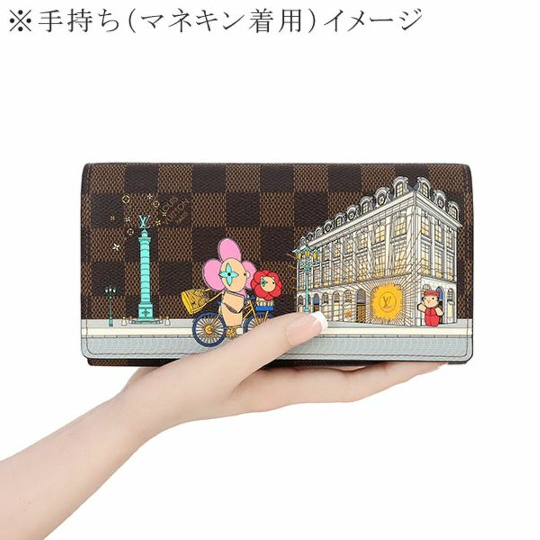 LOUIS VUITTON(ルイヴィトン)のルイヴィトン ポルトフォイユ サラ 二つ折り財布 フラップ財布 ダミエ ヴィヴィエンヌ ブラウン 茶 レディース 新品 7751 レディースのファッション小物(財布)の商品写真