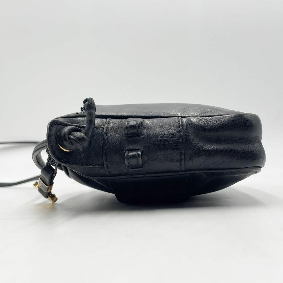 激レア✨ ロエベ LOEWE ショルダーバッグ アナグラム レザー 黒 激レア✨ ロエベ LOEWE ショルダーバッグ アナグラム レザー 黒