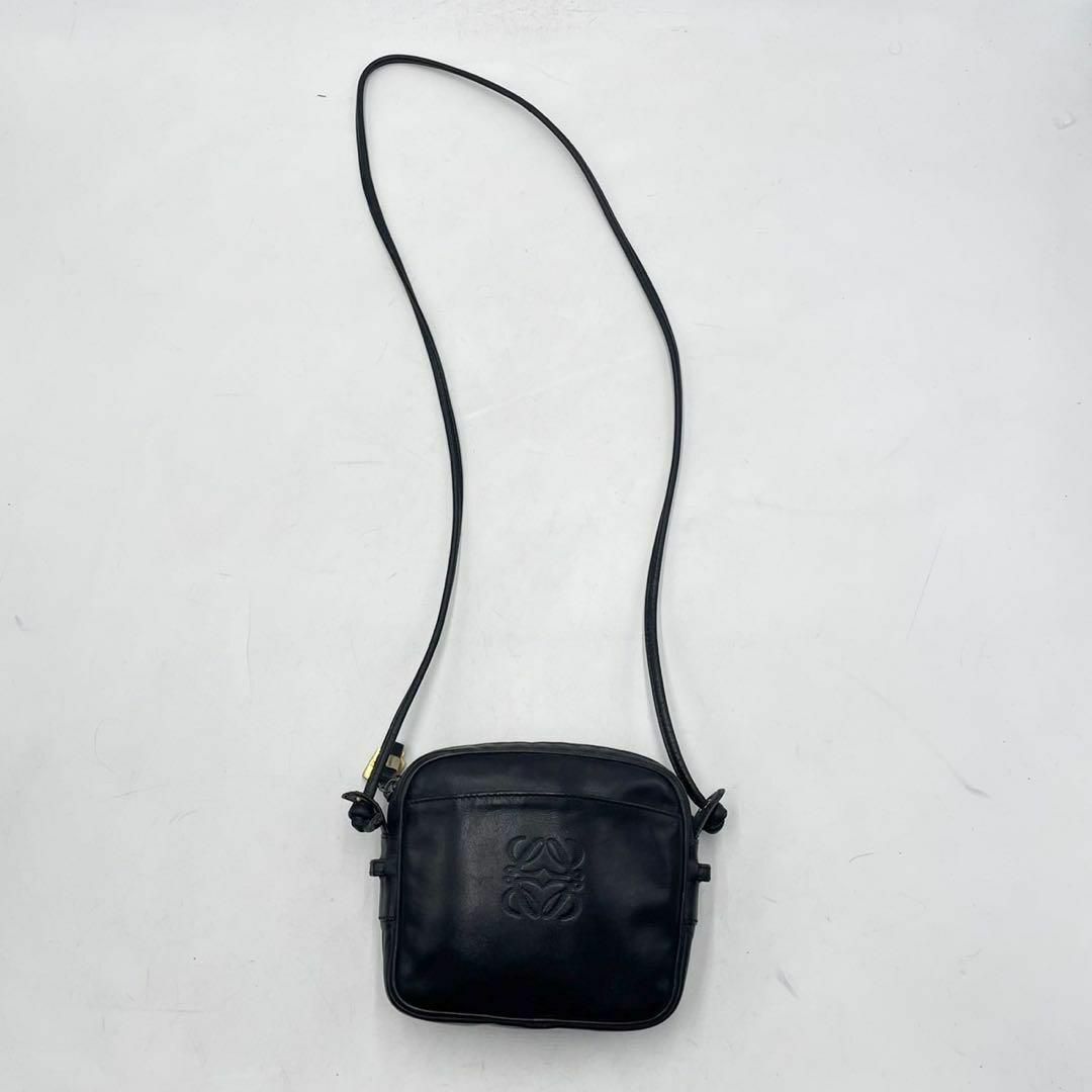 激レア✨ ロエベ LOEWE ショルダーバッグ アナグラム レザー 黒 激レア✨ ロエベ LOEWE ショルダーバッグ アナグラム レザー 黒