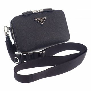 【中古】【Aランク】PRADA プラダ ブリックサフィアーノバッグ 2VH173_9Z2_F0002_V_NOO ショルダーバッグ ブラック シルバー金具【ISEYA】