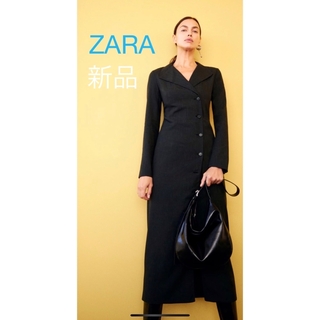 ザラ(ZARA)の新品ZARA ZWコレクション　ウールブレンドクロスオーバーワンピース(ロングワンピース/マキシワンピース)