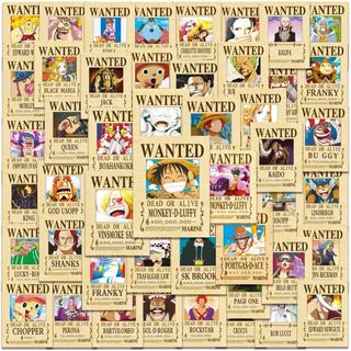 ワンピース(ONE PIECE)の50枚セット　ワンピース　手配書　シールステッカー(シール)