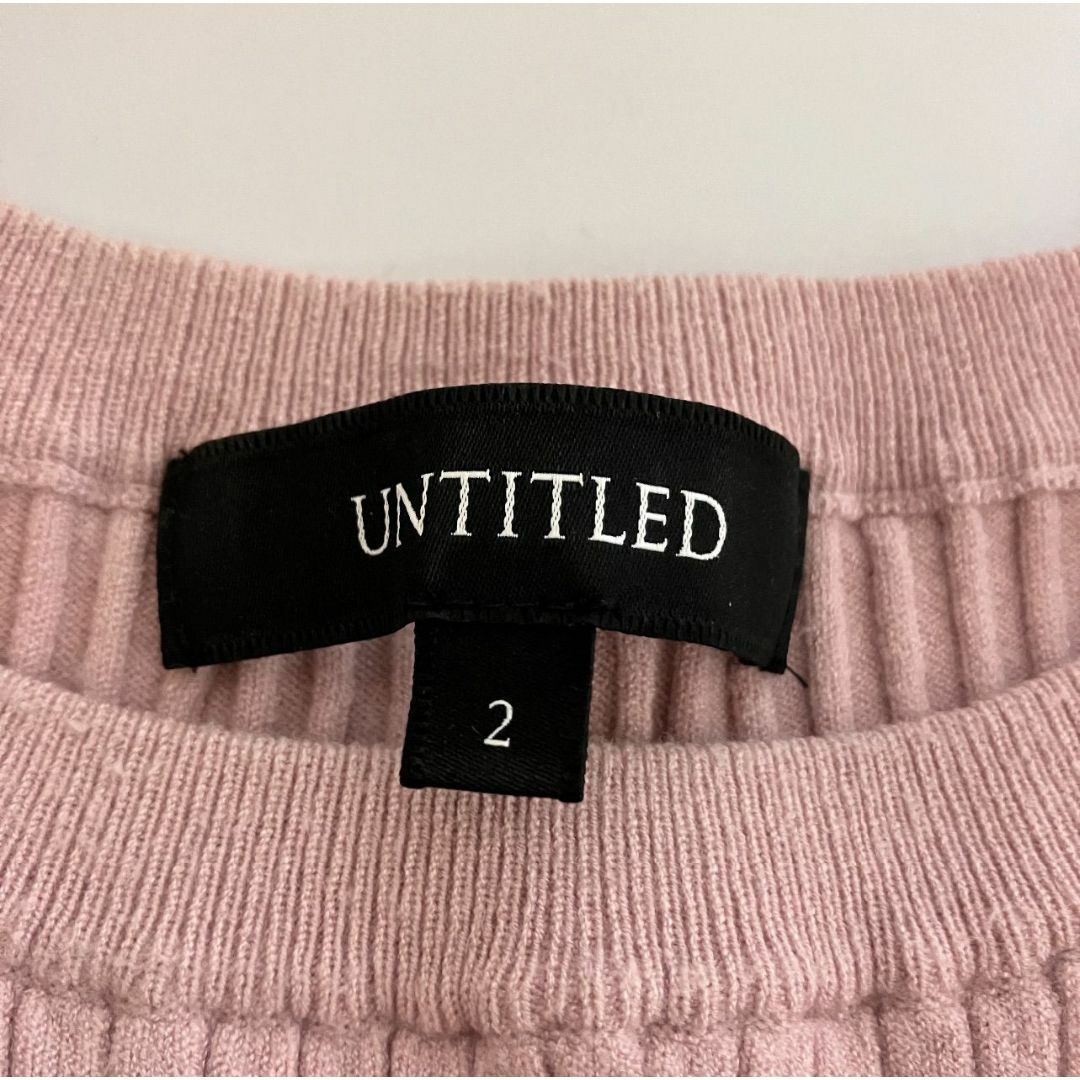 UNTITLED(アンタイトル)のUNTITLED 長袖 トップス ニット セーター ピンク サイズ2【c65】 レディースのトップス(Tシャツ(長袖/七分))の商品写真