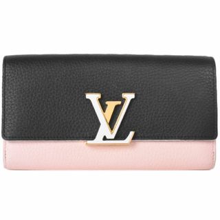 ルイヴィトン(LOUIS VUITTON)のルイヴィトン LOUIS VUITTON ポルトフォイユ カプシーヌ 長財布 M64121 ノワール MI0179 レディース【中古】(財布)