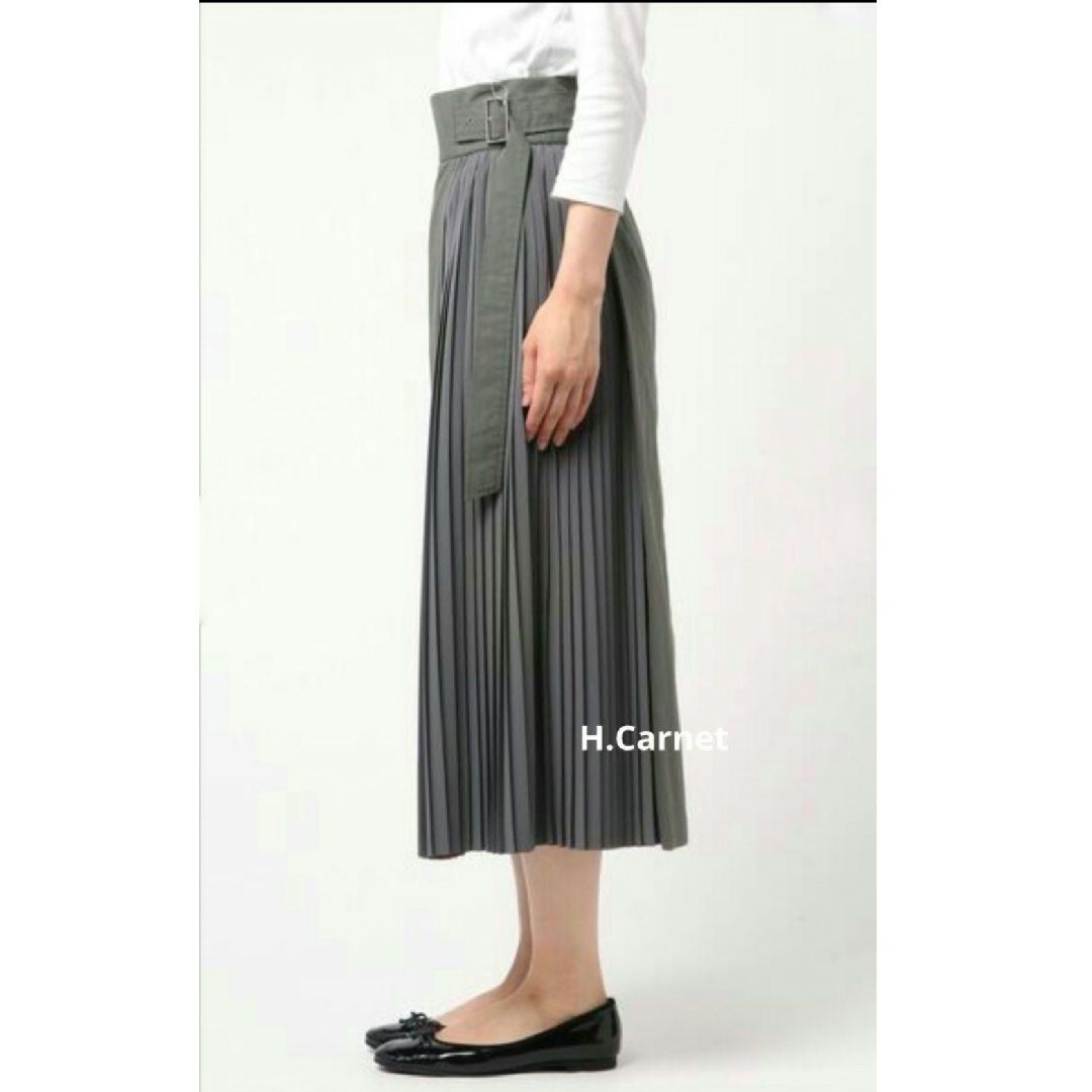 UNITED ARROWS(ユナイテッドアローズ)の【UNITED ARROWS】プリーツ切り替えロングスカート・ラップ風スカート レディースのスカート(ロングスカート)の商品写真