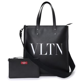 valentino garavani - ヴァレンティノ ガラヴァーニ VLTN 2way ショルダー トートバッグ 斜め掛け カーフスキン レザー ブラック 黒 シルバー金具 1Y2B0731WJW ポーチ付 Valentino Garavani（新品・未使用品）