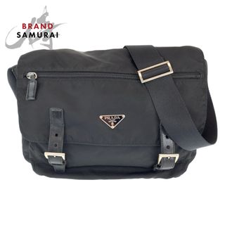 プラダ(PRADA)のPRADA プラダ テスート ブラック 黒 シルバー金具 ナイロン ショルダーバッグ 斜め掛け メンズ 404774 【中古】(ショルダーバッグ)