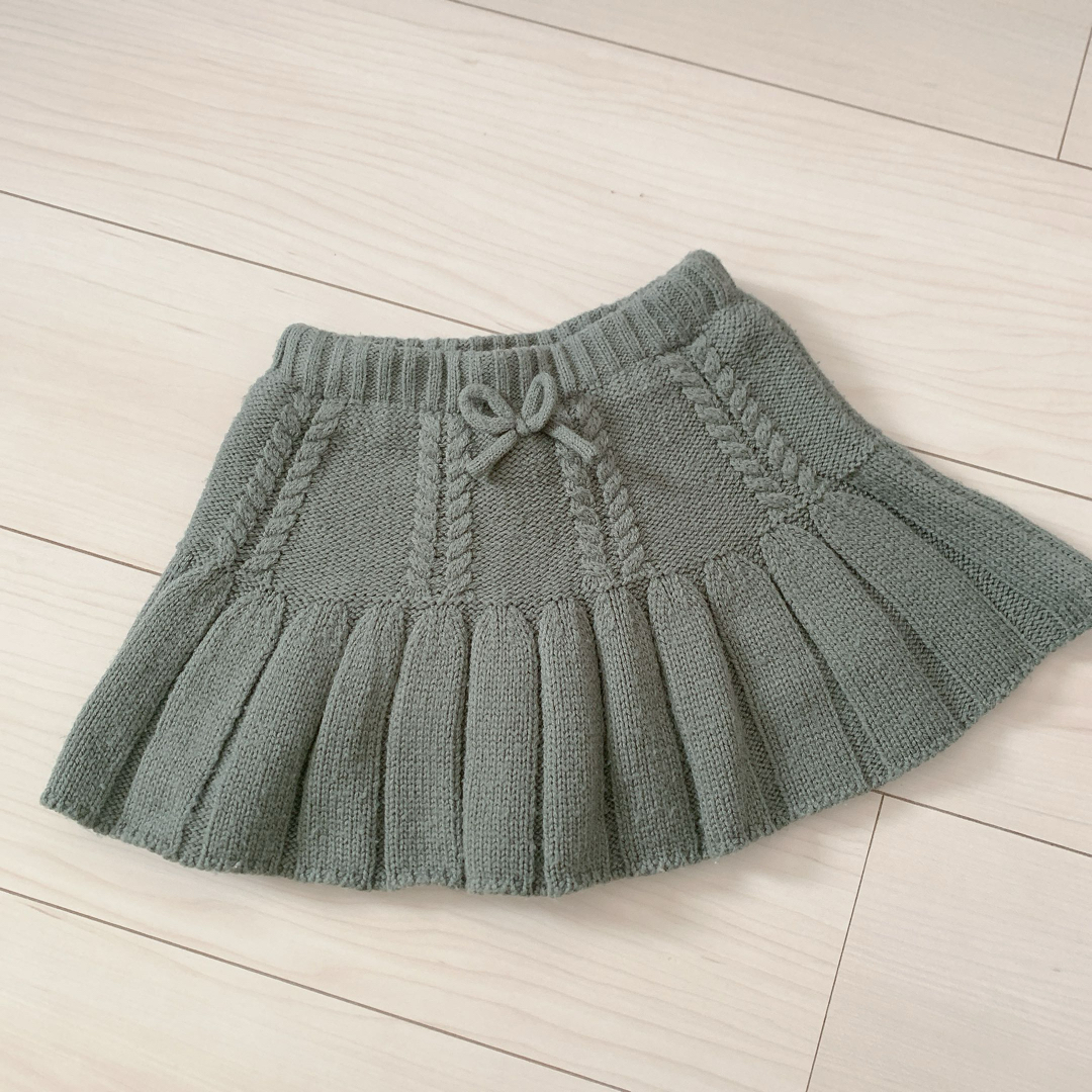 petit main(プティマイン)の【petitmain】ニットスカート　80〜90 キッズ/ベビー/マタニティのキッズ服女の子用(90cm~)(スカート)の商品写真