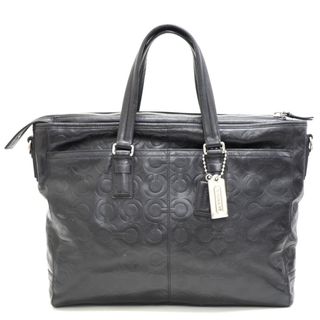 コーチ(COACH)のコーチ COACH ビジネスバッグ
 Op Art Leather Business Tote ブラック(ビジネスバッグ)