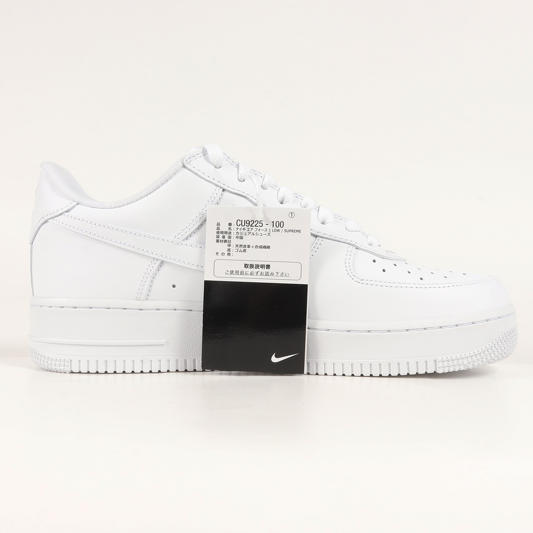 Supreme(シュプリーム)の新品 Supreme シュプリーム サイズ:27.5cm NIKE AIR FORCE 1 LOW SUPREME CU9225-100 2023年製 ナイキ エアフォース1 ロー ホワイト 白 US9.5 ローカット スニーカー コラボ シューズ 靴【メンズ】 メンズの靴/シューズ(スニーカー)の商品写真