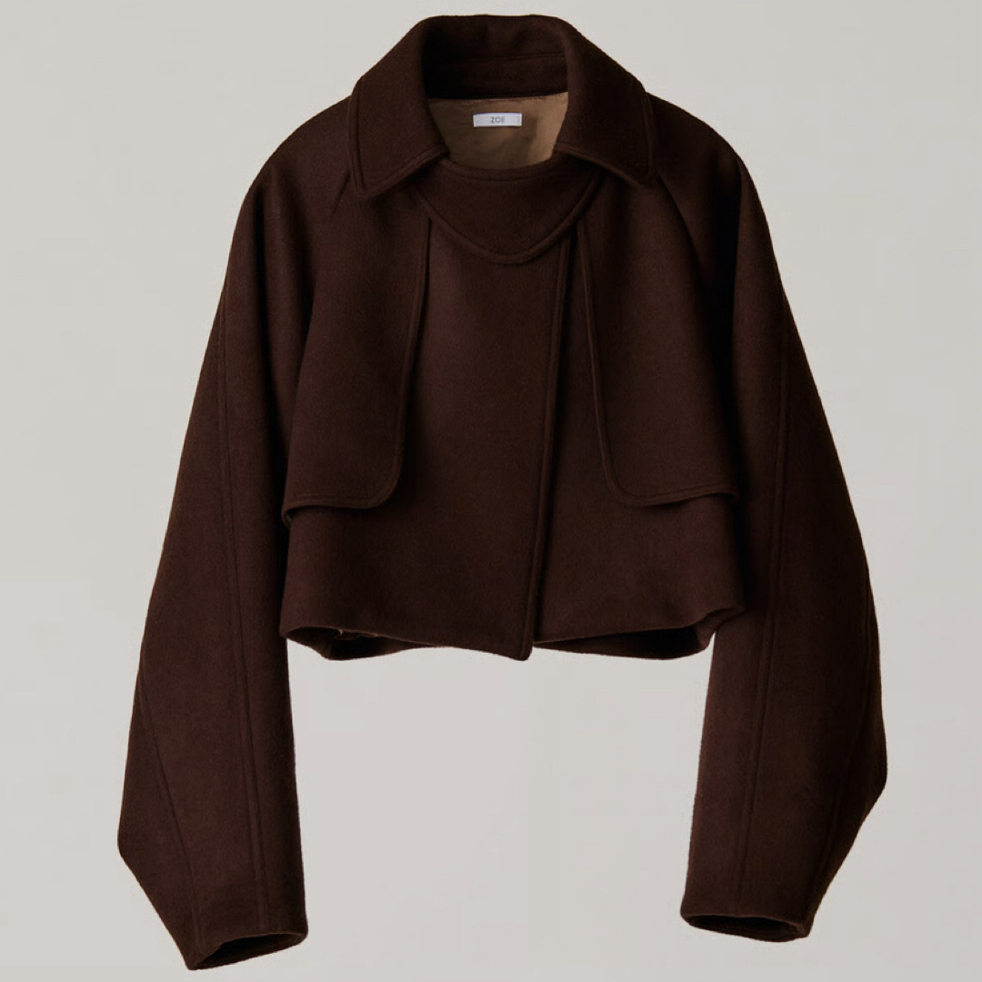 BEAUTY&YOUTH UNITED ARROWS(ビューティアンドユースユナイテッドアローズ)のZOE cambly short trench / brown レディースのジャケット/アウター(トレンチコート)の商品写真