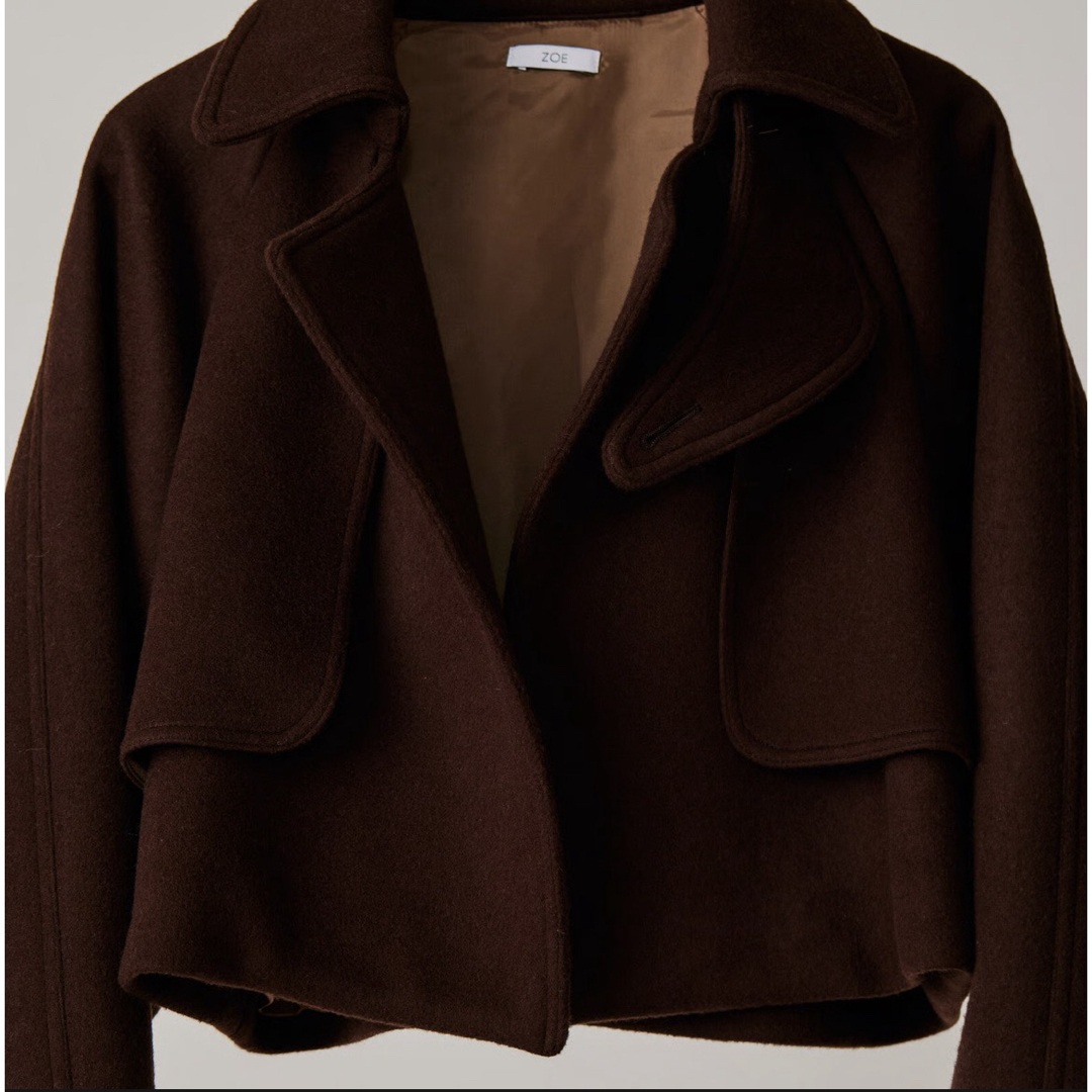 BEAUTY&YOUTH UNITED ARROWS(ビューティアンドユースユナイテッドアローズ)のZOE cambly short trench / brown レディースのジャケット/アウター(トレンチコート)の商品写真