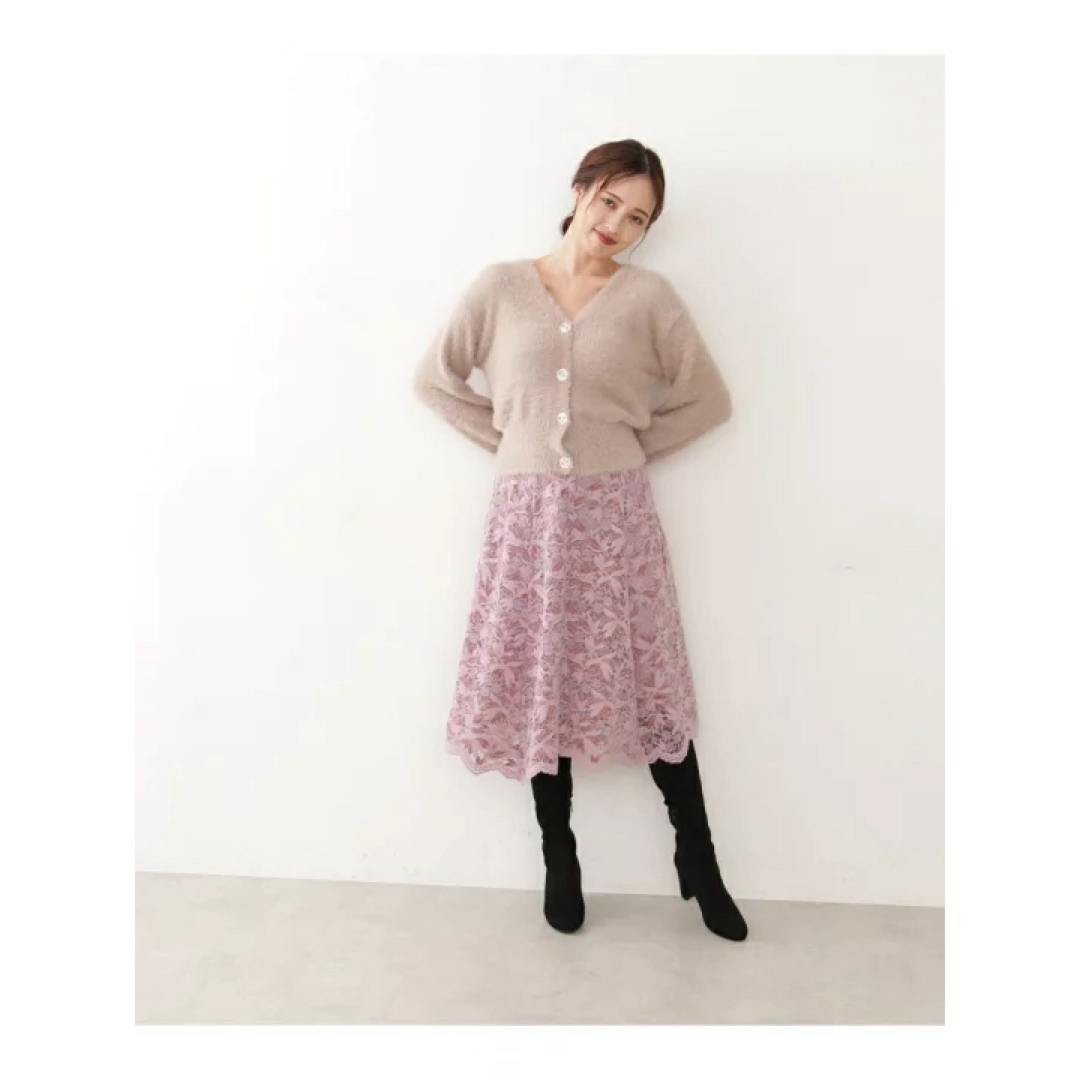 JILL by JILLSTUART(ジルバイジルスチュアート)のJILL BY JILLSTUART ショートフェザーカーディガン レディースのトップス(カーディガン)の商品写真