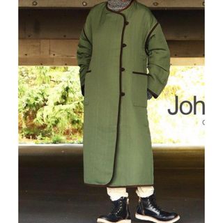 ジョンブル(JOHNBULL)の【半額美品✨】ジョンブル　JOHN BULL ドビーストライプキルティングコート(ロングコート)