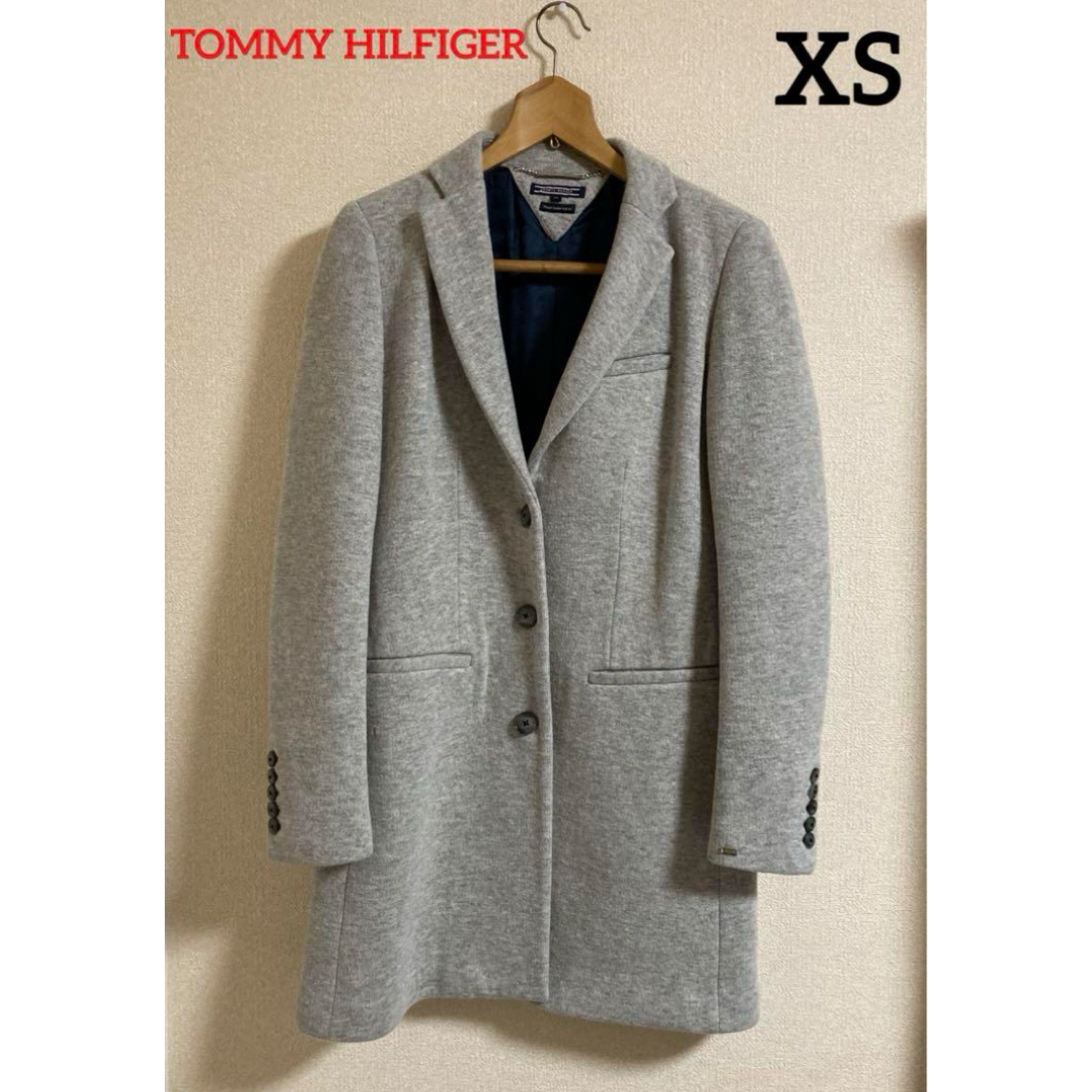 TOMMY HILFIGER(トミーヒルフィガー)のTOMMY HILFIGER トミーヒルフィガー　ジャケット　コート　XS レディースのジャケット/アウター(ロングコート)の商品写真