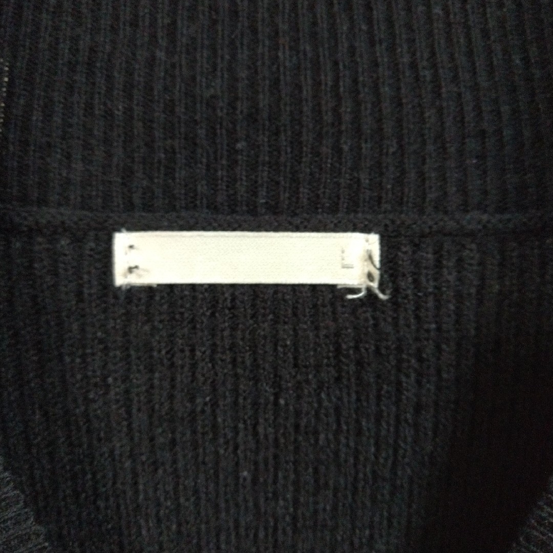 GU(ジーユー)の美品【GU】ジーユー　ニット　セーター　黒　無地　L　ゆったり　フォーマル レディースのトップス(ニット/セーター)の商品写真