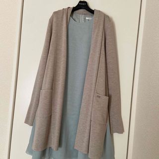 フォクシー(FOXEY)の♡美品♡ FOXEY ウール ロング カーディガン シナモン(カーディガン)