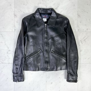 《美品》agnes b. SPECIAL レザージャケット ライダース 襟付 1