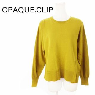 オペークドットクリップ(OPAQUE.CLIP)のオペークドットクリップ スリットニット 長袖 M 黄 231019MN5R(ニット/セーター)