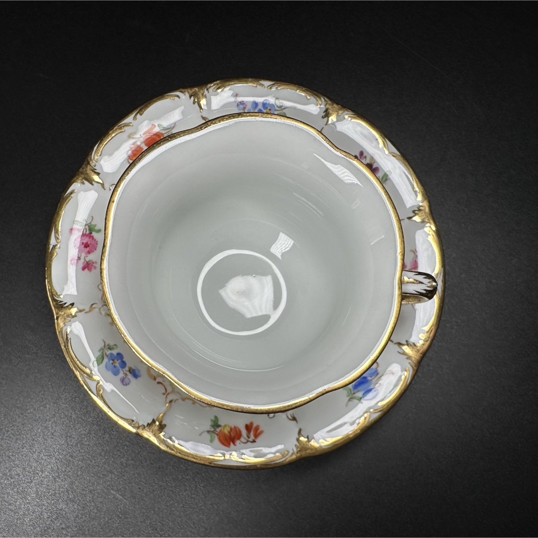 希少 マイセン Bフォーム 金彩 宮廷の小花 モカカップ&ソーサー 希少 マイセン Bフォーム 金彩 宮廷の小花 モカカップ&ソーサー