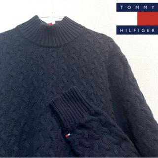 トミーヒルフィガー(TOMMY HILFIGER)のTOMMY HILFIGER  ケーブルニットセーター ネイビー(ニット/セーター)