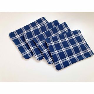 カフェマット　4枚セット　鍋敷き　ランチマット　ハンドメイド　おうちカフェ(キッチン小物)