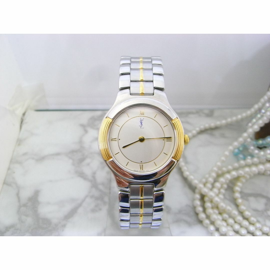 Yves Saint Laurent(イヴサンローラン)のヴィンテージ　イブサンローラン　YSL　コンビカラー　ボーイズ　ウォッチ メンズの時計(腕時計(アナログ))の商品写真