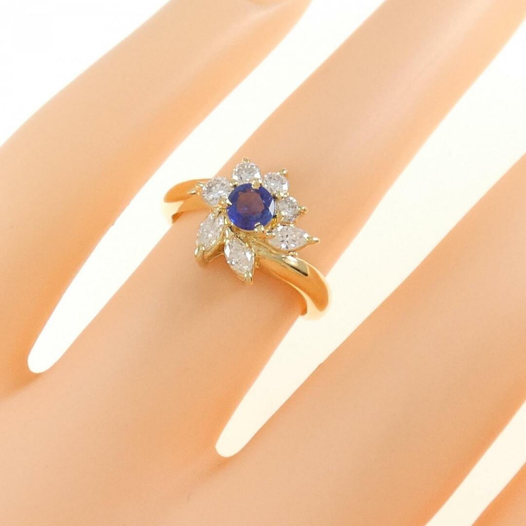 K18YG サファイヤ リング 0.28CT レディースのアクセサリー(リング(指輪))の商品写真