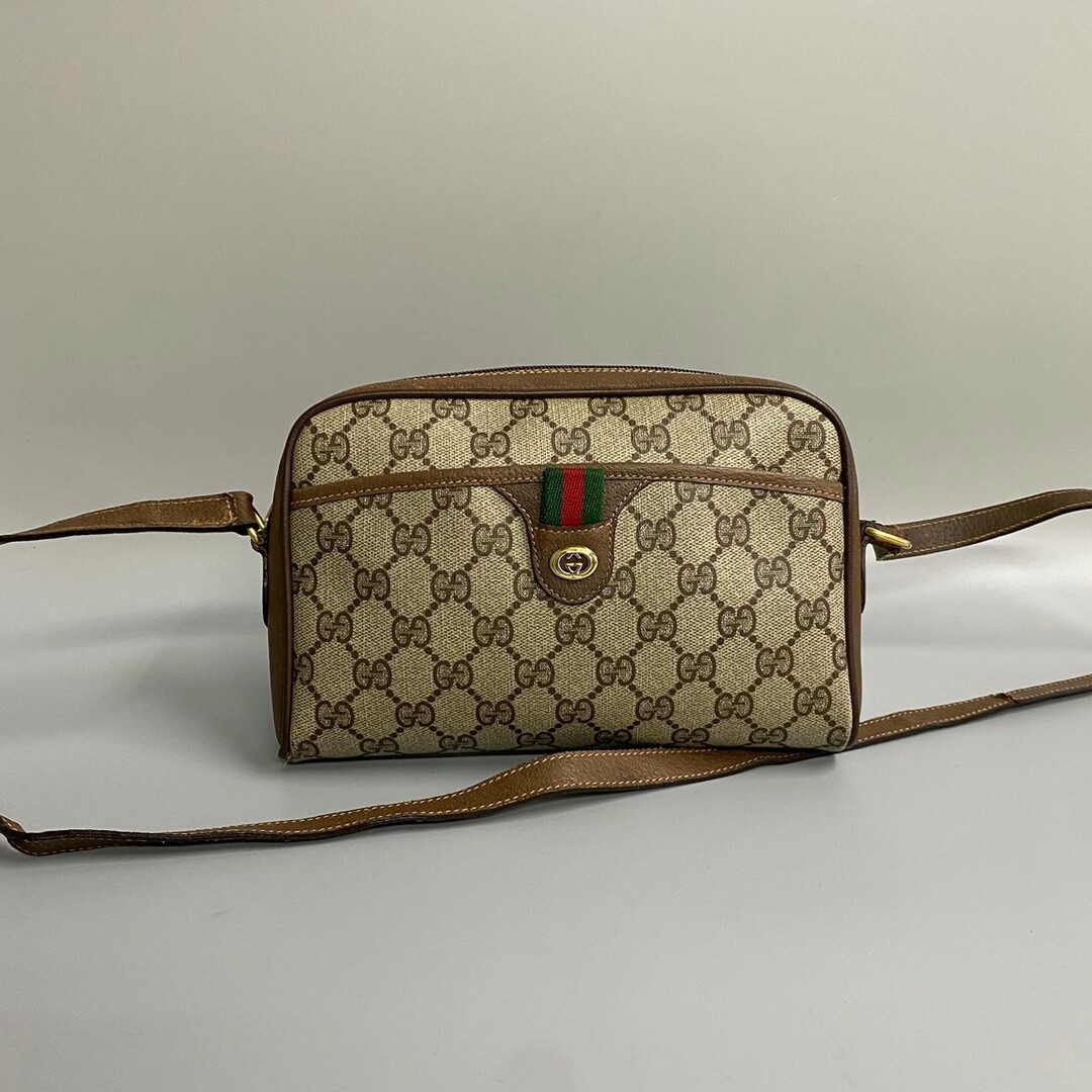 Gucci - 美品 GUCCI グッチ オールドグッチ シェリーライン GG ロゴ 柄