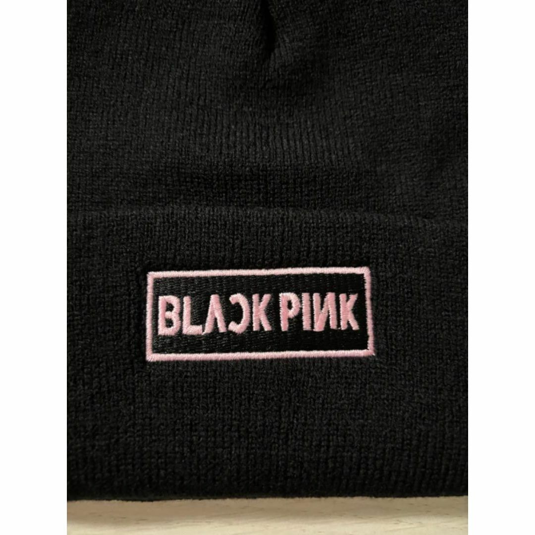 【SALE】BLACKPINK　ブラックピンク　モチーフ　ニット帽　ビーニー メンズの帽子(ニット帽/ビーニー)の商品写真