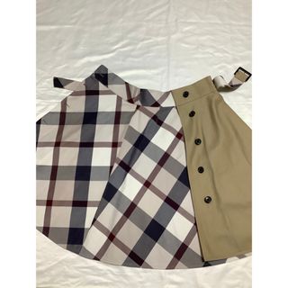 バーバリーブルーレーベル(BURBERRY BLUE LABEL)のバーバリー　ブルーレーベル　リバーシブル　スカート(ひざ丈スカート)