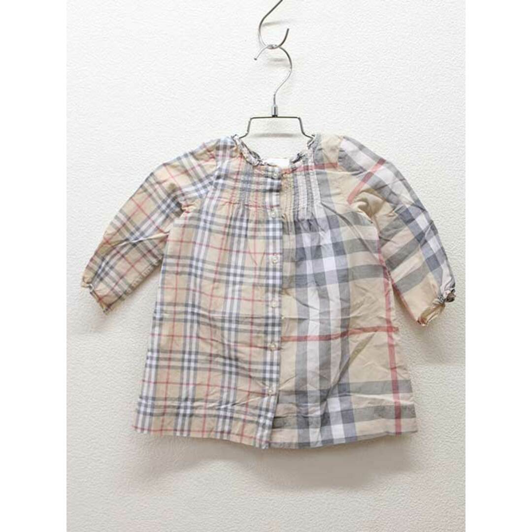 BURBERRY(バーバリー)の■バーバリー/BURBERRY■80cm 長袖ワンピース ベージュ系【中古】子供 キッズ kids ベビー服 baby 女の子 春秋 409032 onepi キッズ/ベビー/マタニティのベビー服(~85cm)(ワンピース)の商品写真