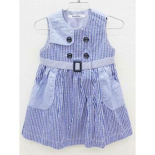 ファミリア(familiar)の[ファミリア/familiar]90cm ジャンパースカート ブルー×白【中古】子供服 キッズ kids ベビー服 baby 女の子 春夏 131032 onepi(スカート)