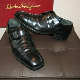 サルヴァトーレフェラガモ(Salvatore Ferragamo)のフェラガモ|US6.5EE|24.5㎝|シングルモンク|黒|i1248(ドレス/ビジネス)