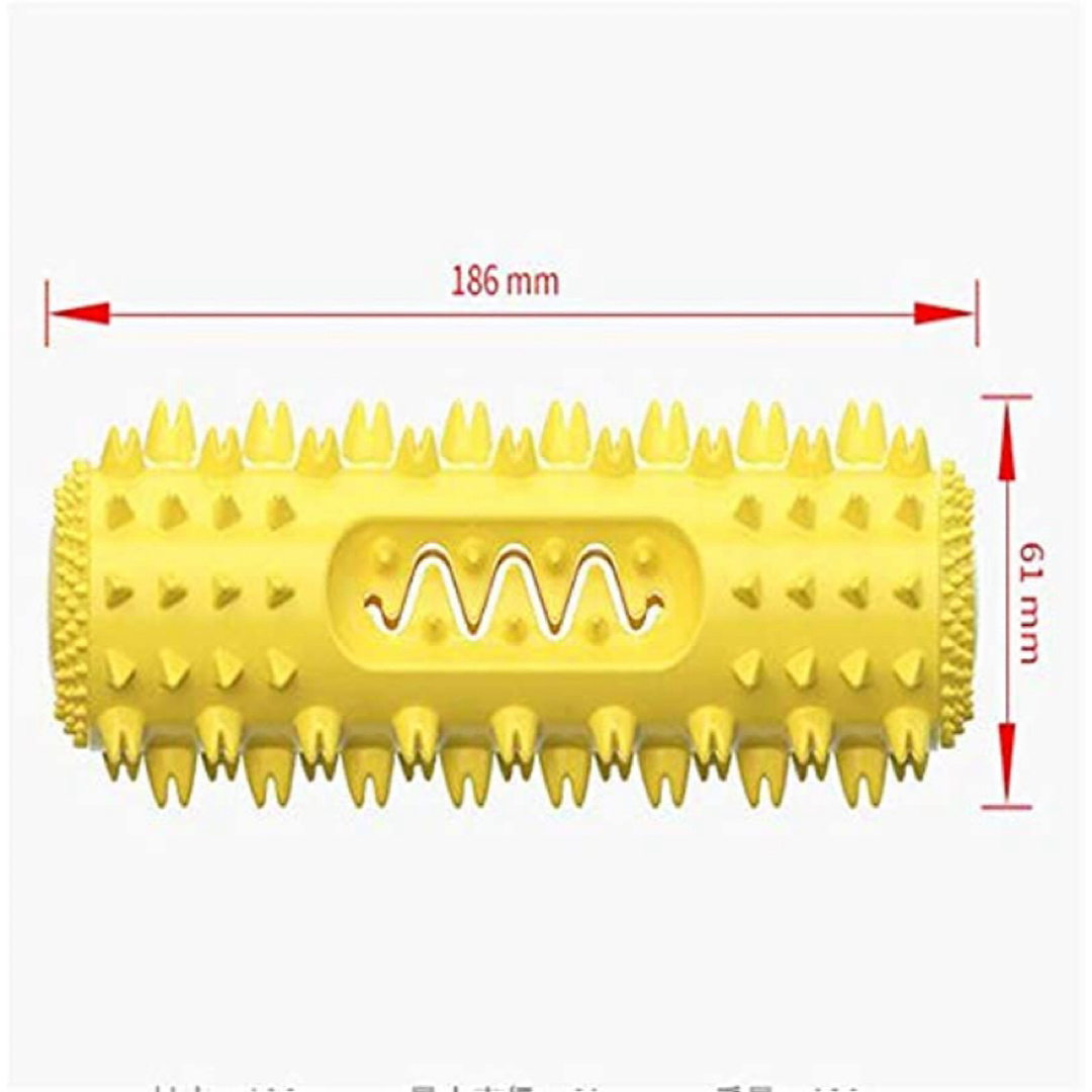 犬の歯ブラシ噛むおもちゃ  臼歯の咬傷に強い歯ブラシロープ(イエロー) その他のペット用品(犬)の商品写真