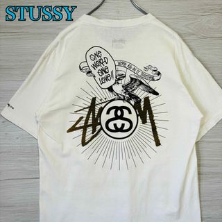 ステューシー(STUSSY)の【希少デザイン】ステューシー　Tシャツ　Lサイズ　両面デザイン　鷹　アニマル(Tシャツ/カットソー(半袖/袖なし))