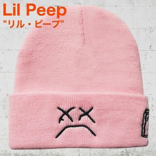 Lil Peep　リル・ピープ　RAP　ビーニー　ニット帽　キャップ　ピンク(ニット帽/ビーニー)