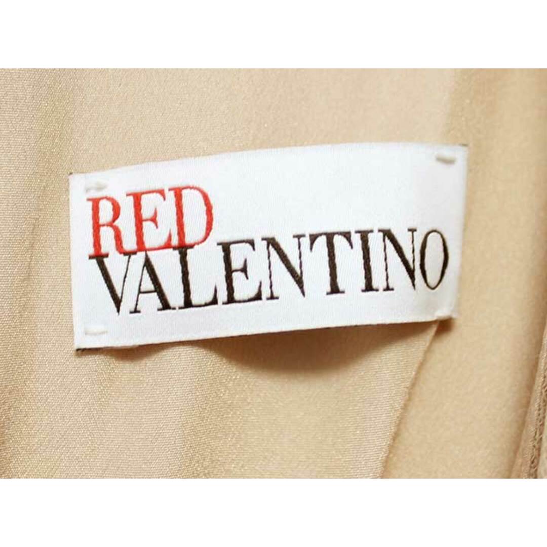 RED VALENTINO(レッドヴァレンティノ)の△RED VALENTINO/レッドバレンチノ△ワンピース/膝丈/半袖/無地/フリル　ピンクベージュ　レディース　46　【中古】 春夏秋冬 822032 onepi レディースのワンピース(その他)の商品写真