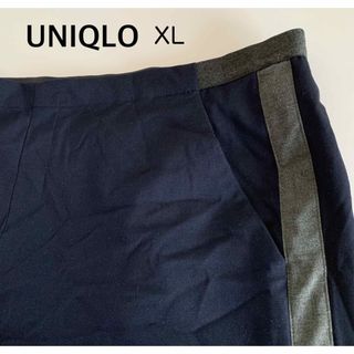 ユニクロ(UNIQLO)のUNIQLO パンツ ネイビー XL 大きいサイズ ウエストゴム入り(カジュアルパンツ)