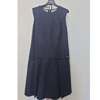 FOXEY*フォクシー　チェック柄シルクワンピース　チュール　ドレス　40✿生産国日本