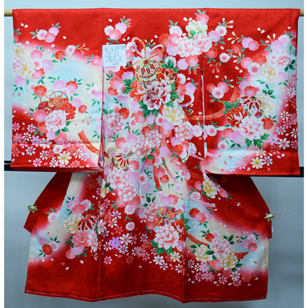 お宮参り産着 女児 女の子 正絹 のしめ 金刺繍 赤地 豪華絢爛 お宮参り産着 女児 女の子 正絹 のしめ 金刺繍 赤地 豪華絢爛