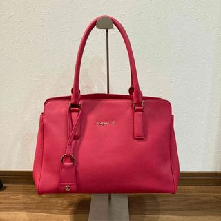 アニエスベー(agnes b.)の【美品☆A4◎】agnes b アニエスベー トートバッグ サフィアーノ レザー(トートバッグ)