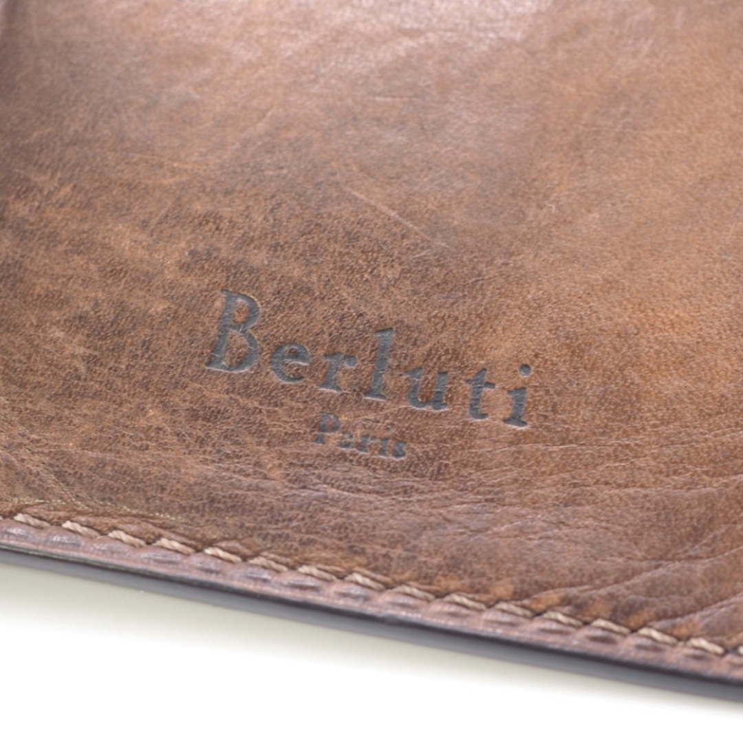 売れ筋
 ベルルッティ Berluti トラベルポーチ 定価18.7万円 長財布
 ベルルッティ イタウバ カリグラフィー ブラウン 小銭入れ ファッション小物 8